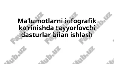 infografik dasturlar — PPTX
