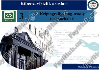 kiberxavfsizlik asoslari — PPTX