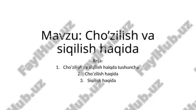 cho'zilish va siqilish haqida — PPTX