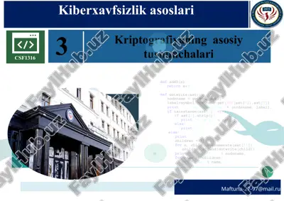 kiberxavfsizlik asoslari — PPTX
