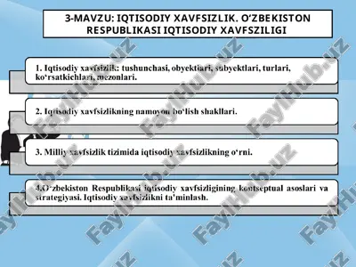 iqtisodiy xavfsizlik — PPT