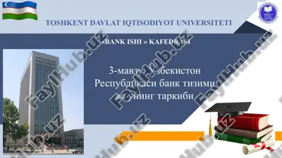 o‘zbekiston respublikasi bank tizimi va uning tarixi — PPTX