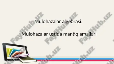 mulohazalar algebra si — PPTX