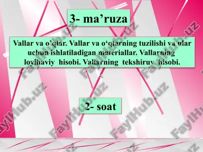 vallar va o‘qlarni tushunish — PPTX