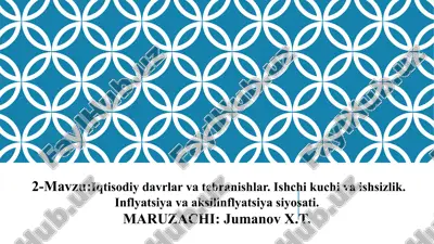 iqtisodiy davrlar va tebranishlar — PPTX
