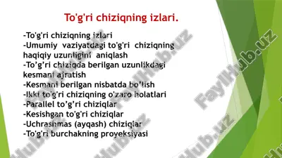 to‘g‘ri chiziqlar — PPTX