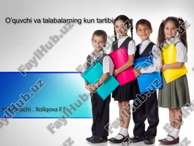 o’quvchi va talabalarning kun tartibi — PPTX