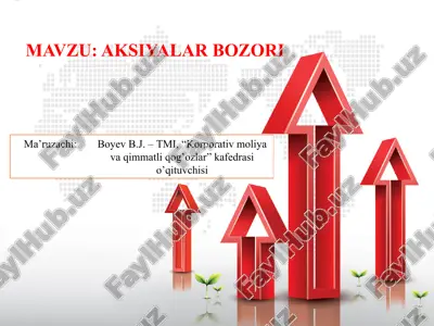 aksiyalar bozori — PPTX