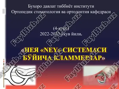 neya «ney» sistemasi bo'yicha klammerlar — PPTX
