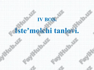 kimoshdi savdosi — PPT