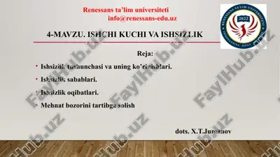 ishsizlik — PPTX