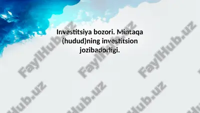 investitsiya bozori — PPT