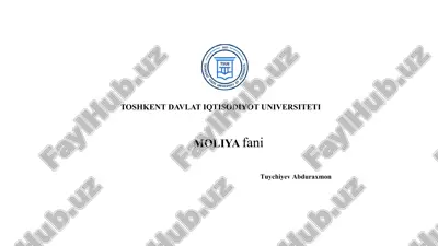 innovatsion investitsiyalar va moliyalashtirish — PPTX