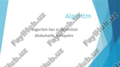 algoritm — PPTX