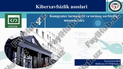 kiberxavfsizlik asoslari — PPTX