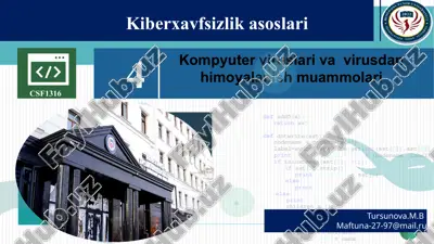 kiberxavfsizlikasoslari — PPTX
