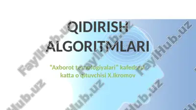 qidirish algoritmari — PPTX