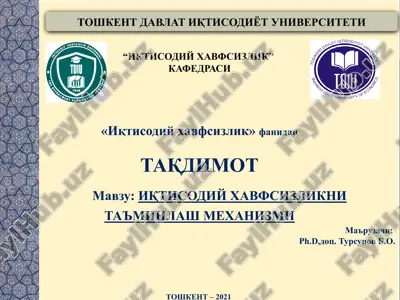 iqtisodiy xavfsizlikni ta'minlashmexanizmi — PPTX