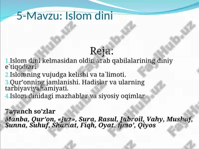 islom dini — PPT