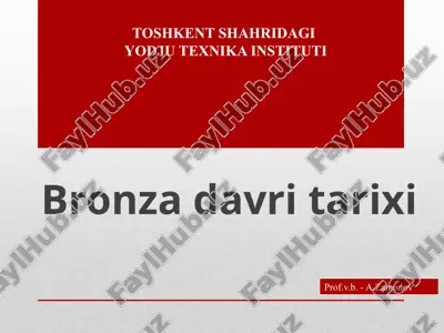 bronza davri tarixi — PPTX