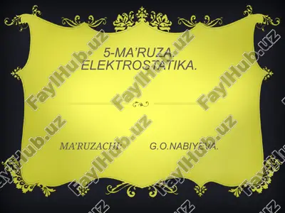 elektrostatika — PPTX