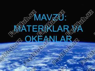 yer va okeanlar — PPT