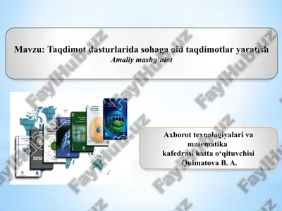 taqdimotlar yaratish dasturlari — PPTX