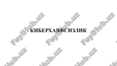 kibernetik xavfsizlik — PPTX