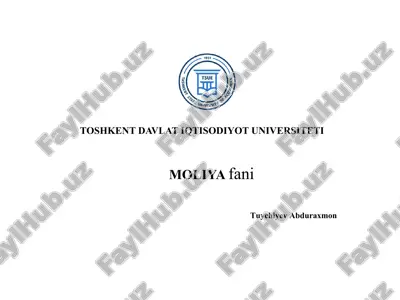 inson hayotida moliyaviy rejalaşatirish — PPTX