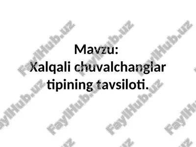 halqali chuvalchanglar — PPT