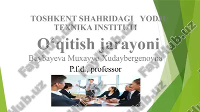 o'qitish jarayoni — PPTX