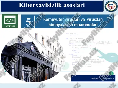 kiberxavfsizlik asoslari — PPTX