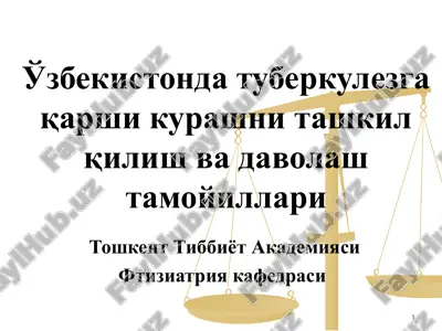 tuberkulezga qarshi kurashni tashkil qilish va davolash tamoyillari — PPT