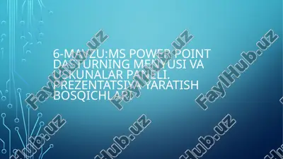ms power point presentation animatsiyasi — PPTX
