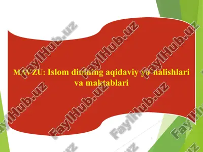 islam dinining aqidaviy yo`nalishlari va maktablari — PPT