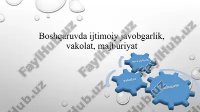 vakolat va javobgarlik — PPTX