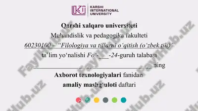 filologiya va tillarni o‘qitish — PPTX