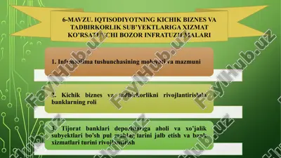 infratuzilma tushunchasi — PPTX