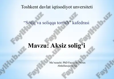 aksizsolig‘i — PPTX