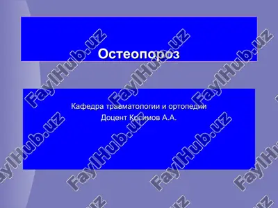 osteoporoz — PPT