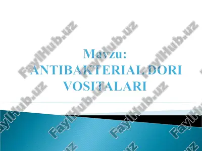 antibakterial dori vositalari — PPT