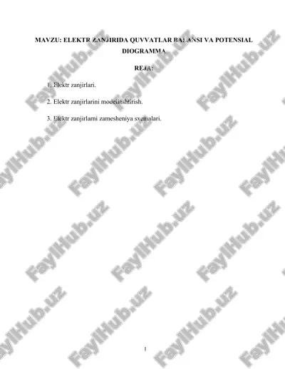 elektr zanjirlari — DOCX