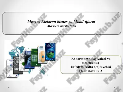 elektron biznes va mobil-tijorat — PPTX