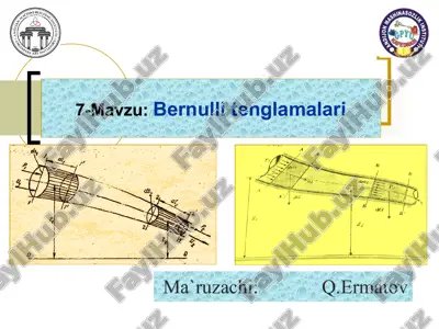 bernulli tenglamalari — PPT