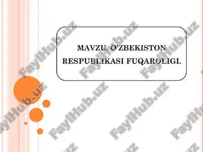 o'zbekiston respublikasi fuqaroligi — PPT