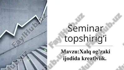 seminartopshirig‘i — PPTX