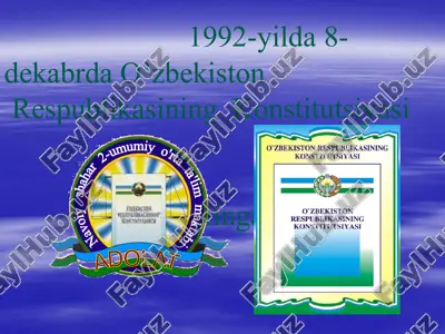 o'zbekiston respublikasi konstitutsiyasi — PPTX
