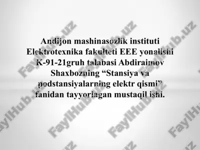 oʻzbekiston energetikasining rivojlanishi va kelajagi — PPTX