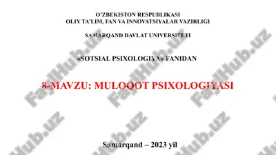 muloqot psixologiyasi — PPTX