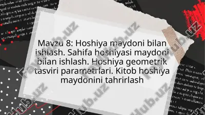 hoshiya maydoni bilan ishlash — PPTX